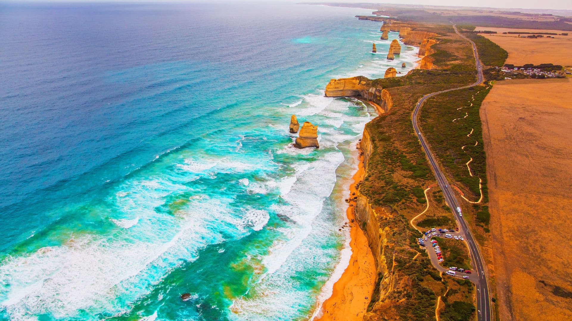 Great Ocean Road: Stunning coastal vistas and the majestic 12 Apostles.
